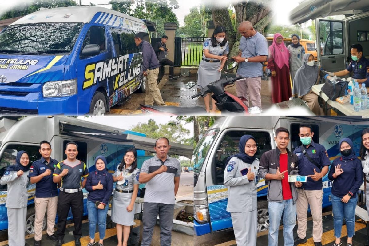 Perpanjang pajak dan SWDKLLJ di Samsat Keliling dapat kesehatan gratis Jasa Raharja