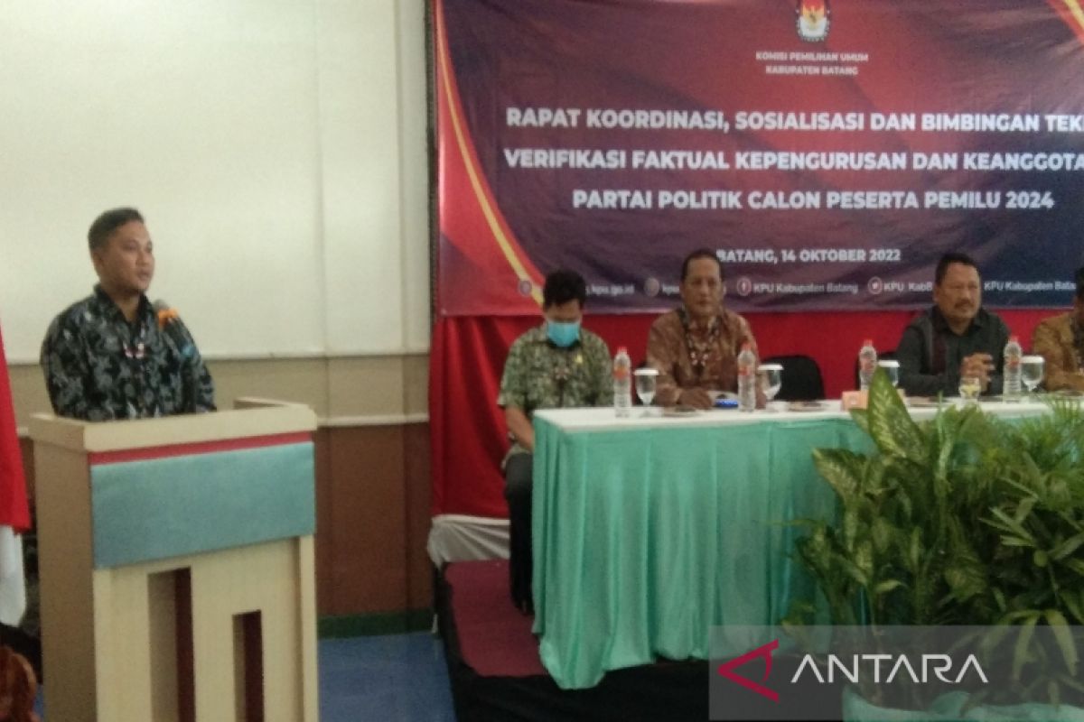 KPU Batang verifikasi faktual terhadap 22 parpol