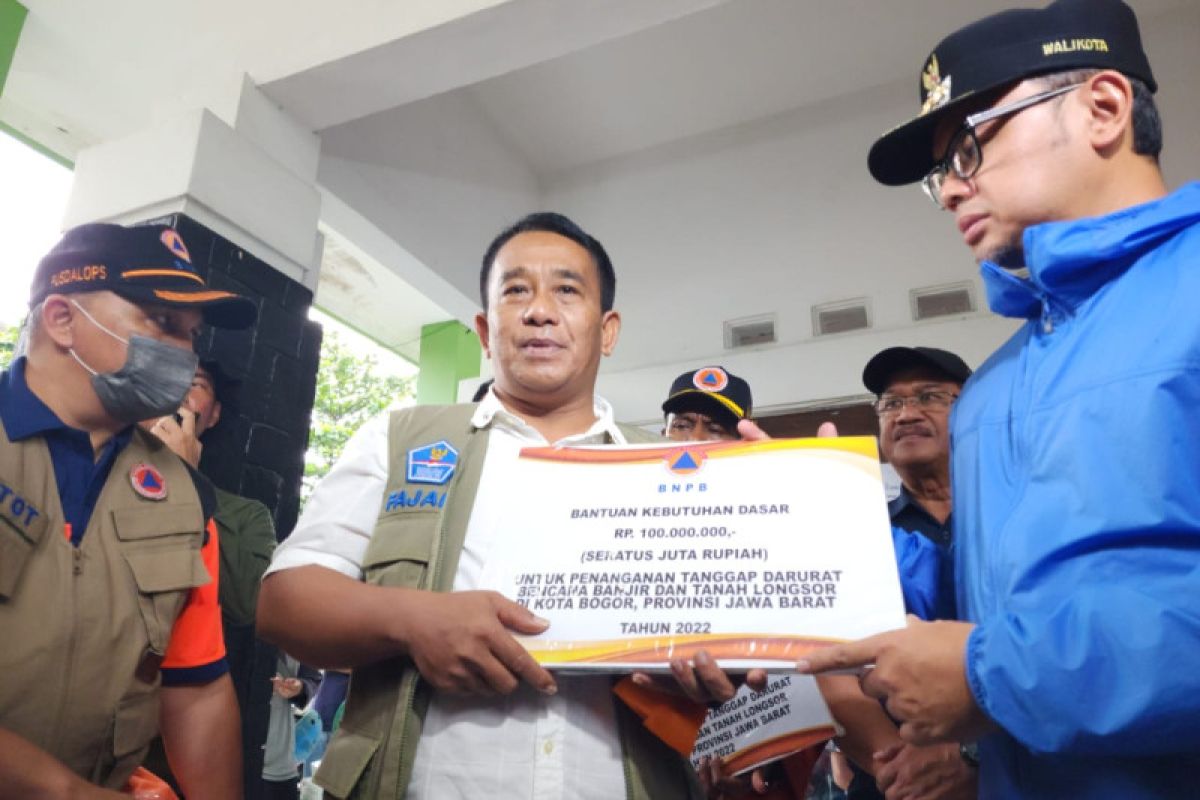 BNPB beri dukungan DSP Rp250 juta untuk penanganan longsor Kota Bogor