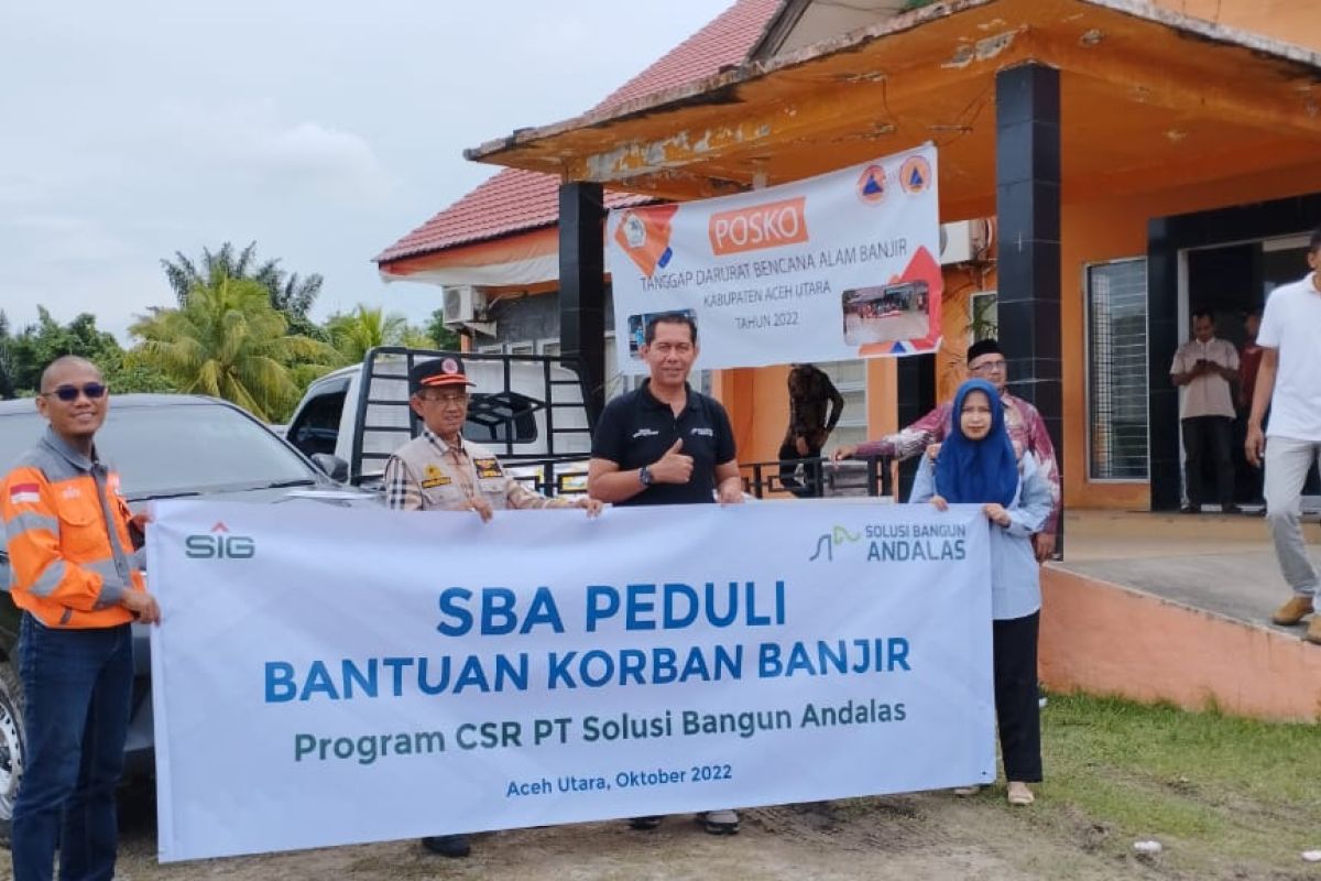 Solusi Bangun Andalas salurkan bantuan untuk korban banjir di Kabupaten Aceh Utara