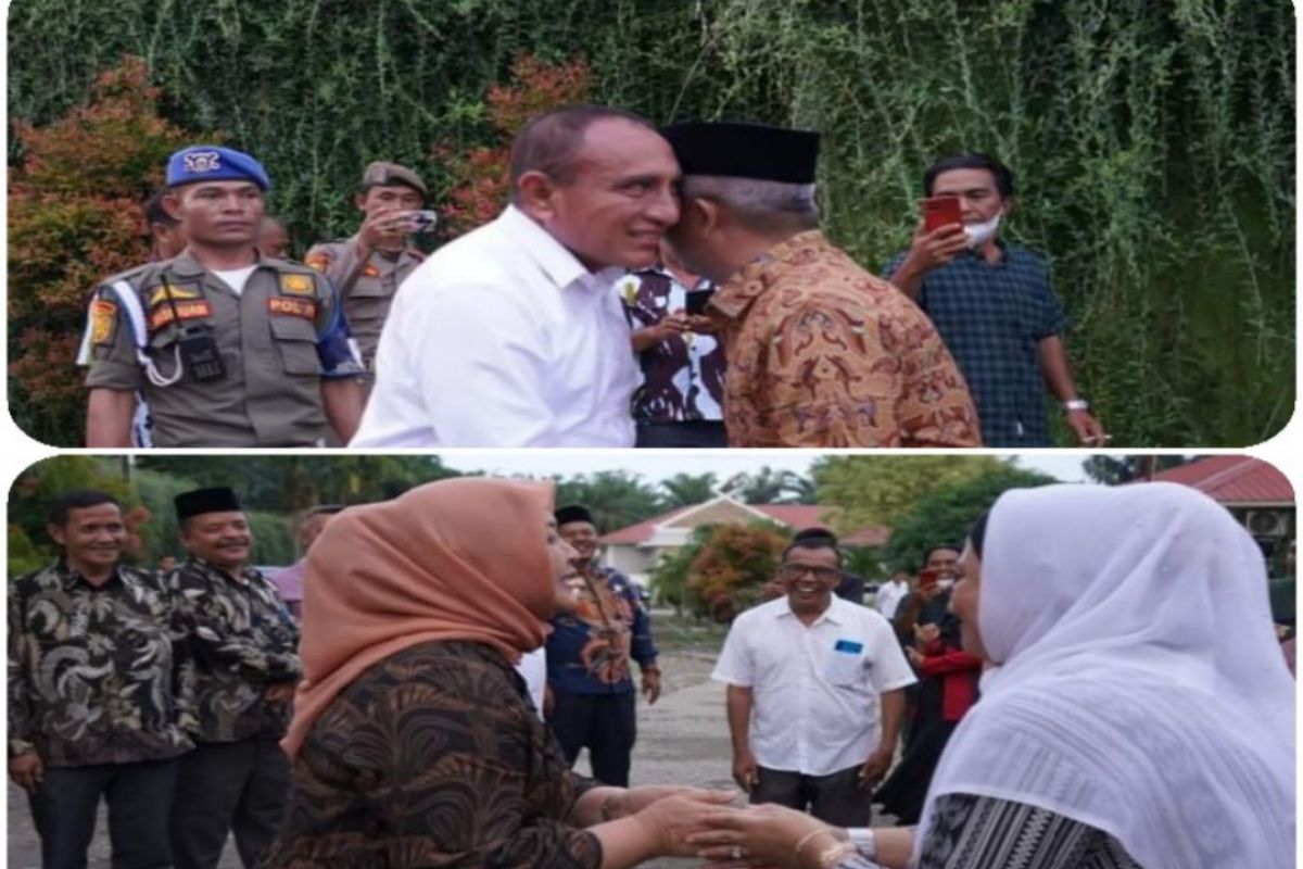 Advetorial - AZP dan Plt Ketua TP PKK sambut hangat kedatangan Kunker Gubsu Edy di Palas