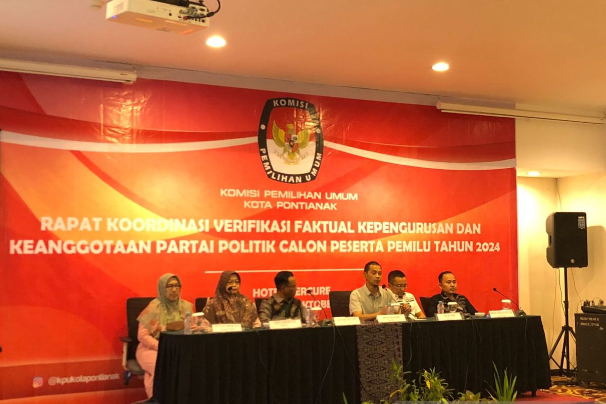 KPU Pontianak umumkan hasil verifikasi parpol peserta Pemilu