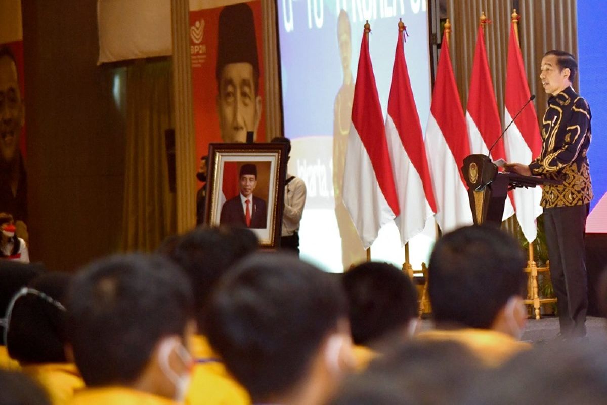 Presiden Jokowi melepas pekerja migran ke Korsel