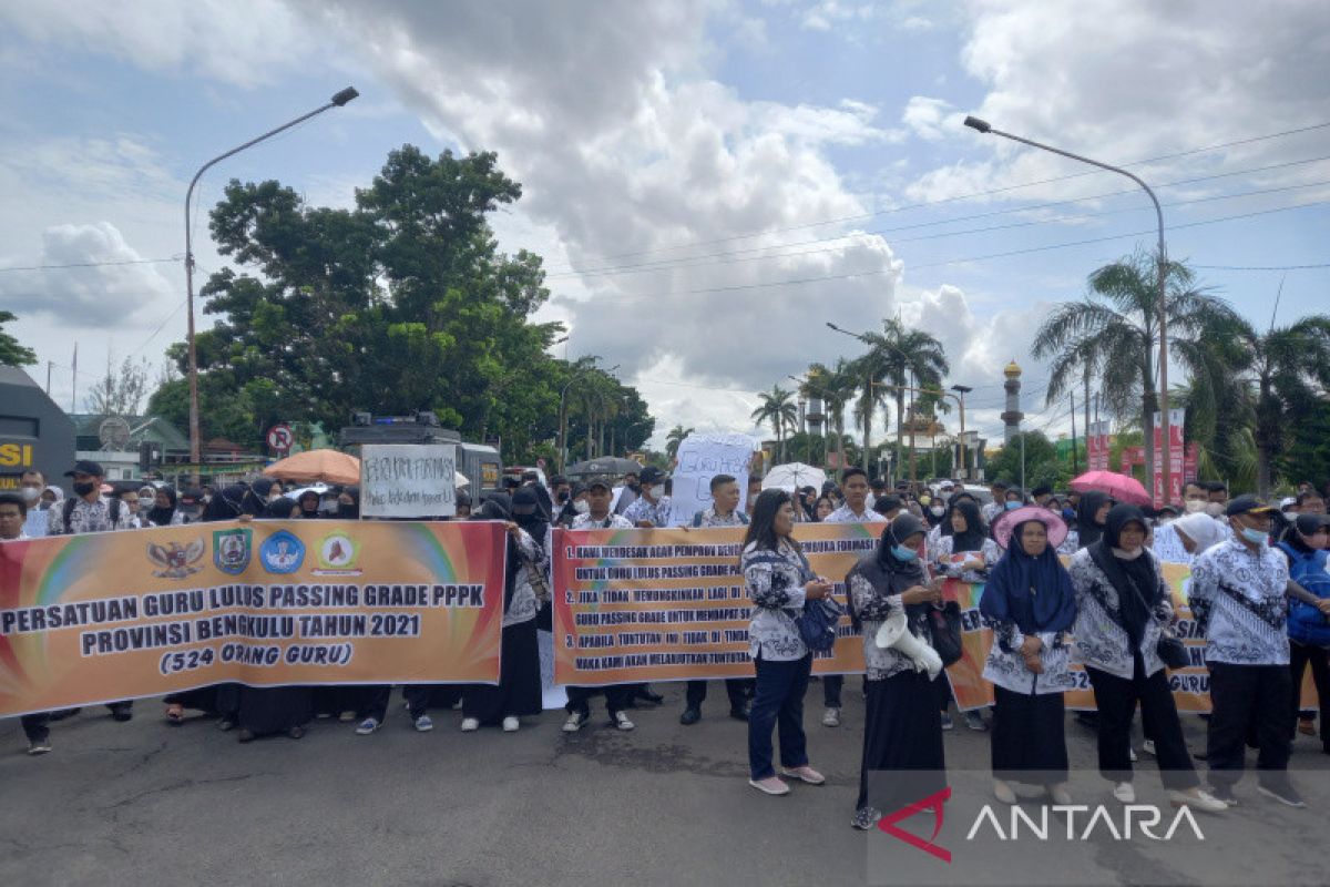 Ratusan honorer di Bengkulu minta Gubernur mengeluarkan SK PPPK