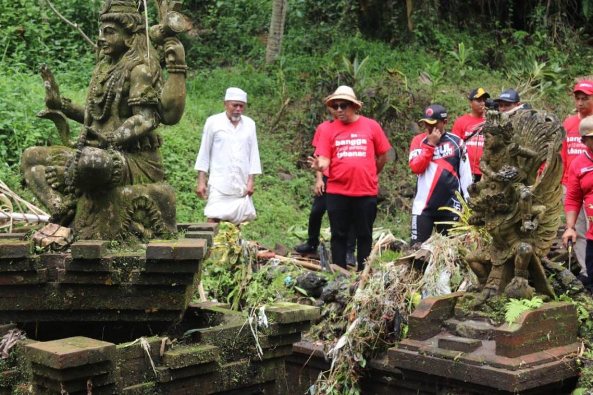 Bupati Tabanan Bali tinjau dampak bencana alam