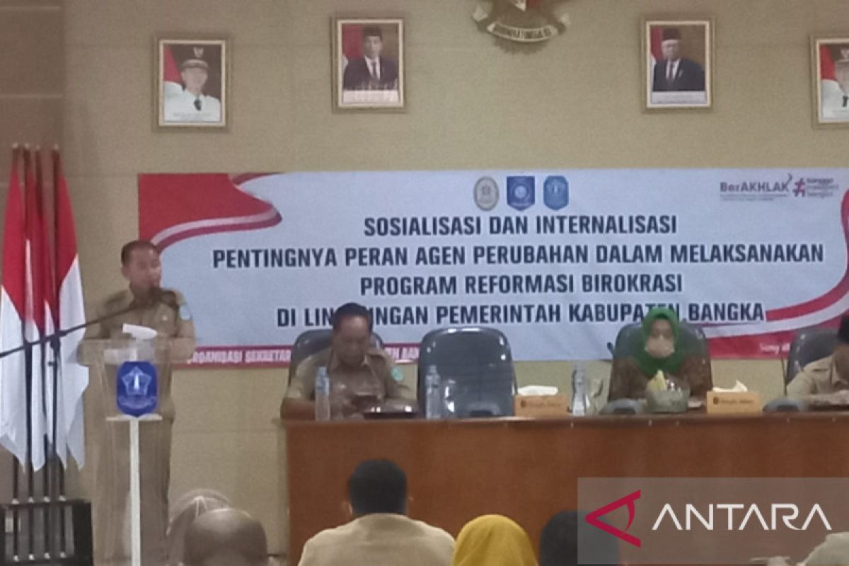 Pemerintah Kabupaten Bangka bentuk agen perubahan reformasi birokrasi