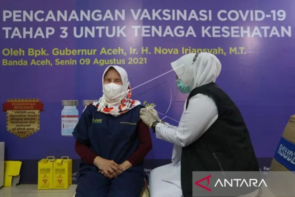 15.571 tenaga kesehatan Aceh sudah terima vaksin booster kedua