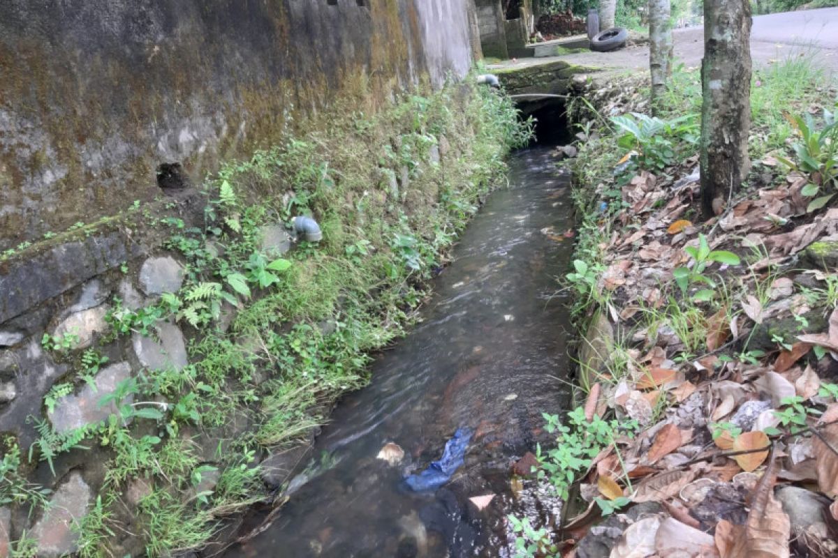 Pemerintah Desa Jelantik rutin bersihkan sampah di saluran irigasi