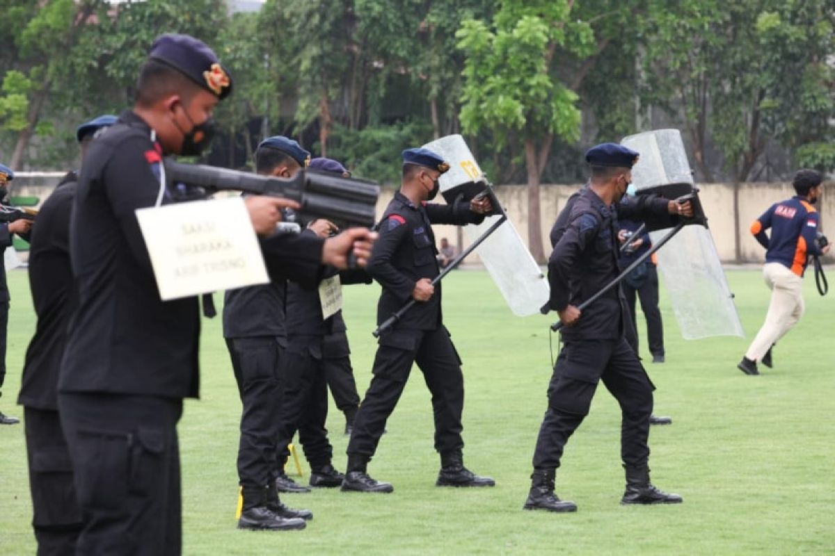 Tiga tersangka Tragedi Kanjuruhan menjalani rekonstruksi di Mapolda Jatim