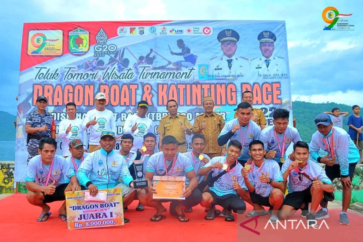 Tim Kabupaten Poso kembali juara lomba dragon boat
