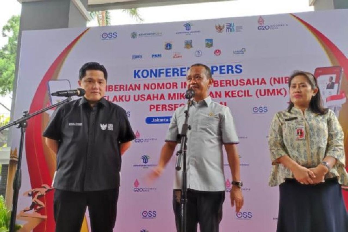 Kementerian Investasi telah menerbitkan hampir 2,5 juta NIB hingga Oktober