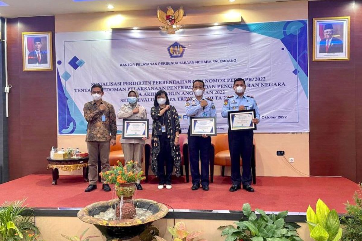 Dua Satker Kemenkumham Sumsel terima penghargaan dari KPPN Kota Palembang