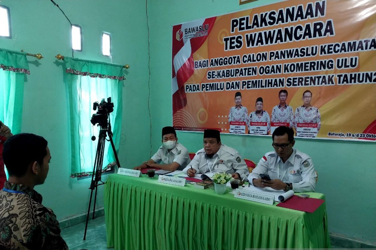 Bawaslu OKU pasang CCTV dalam tes wawancara panwaslu kecamatan