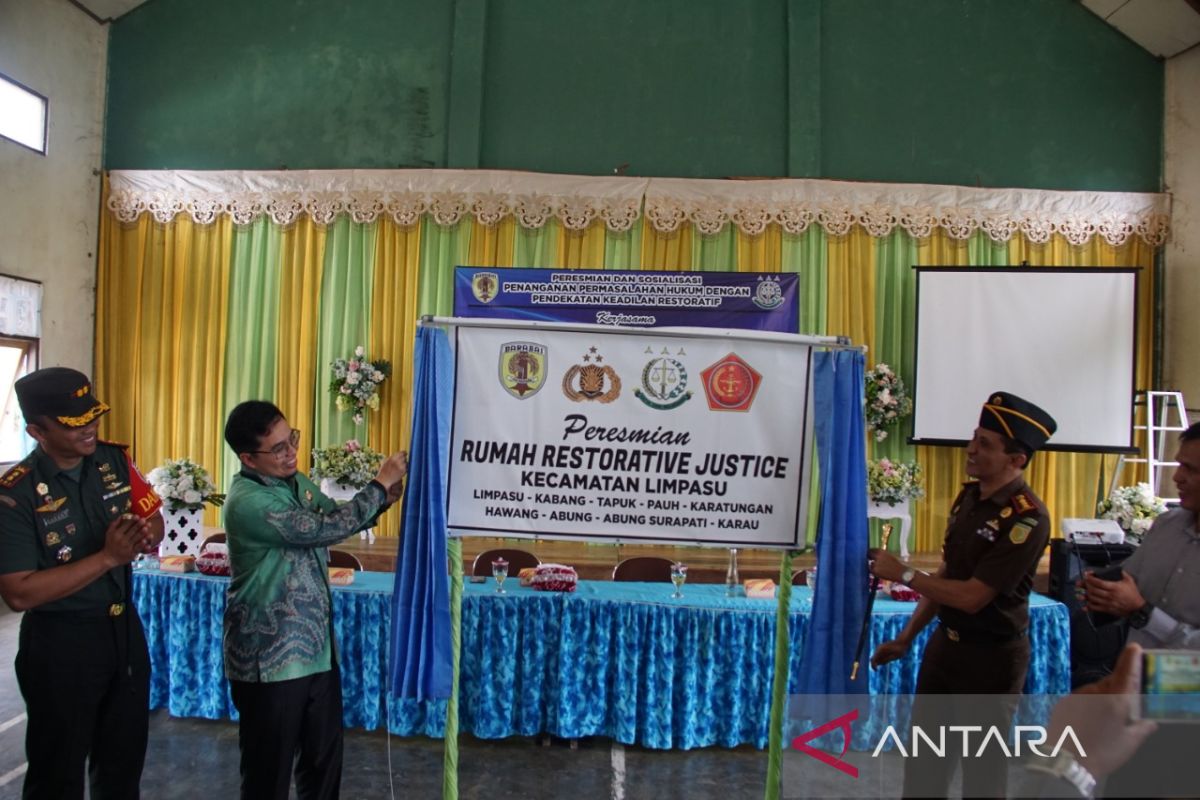 Rumah Restorative Justice Kecamatan Limpasu diresmikan