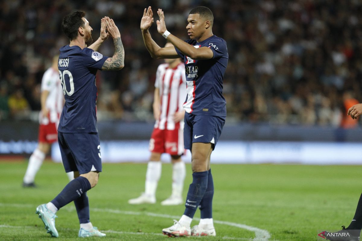 Mbappe dan Messi pimpin PSG menang 3-0 atas Ajaccio