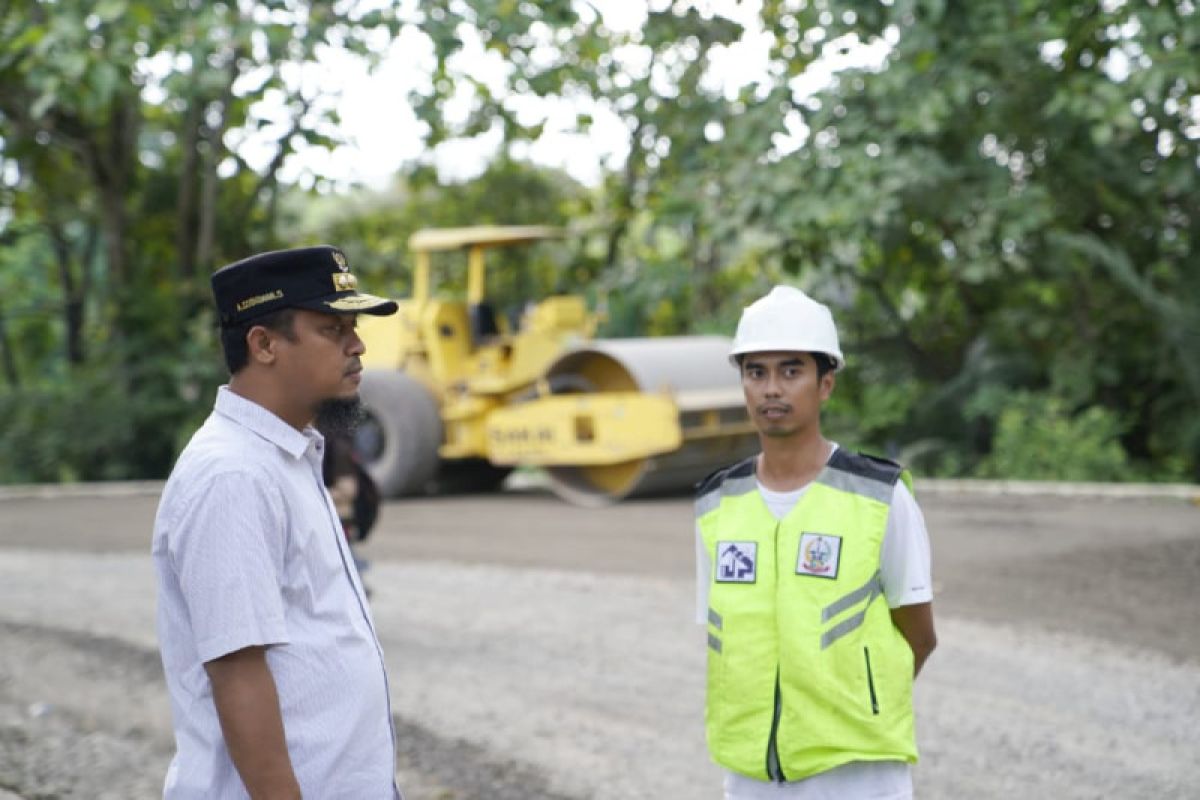 Gubernur Sulsel tinjau rekonstruksi jalan provinsi ruas Ujung Lamuru-Palattae Bone