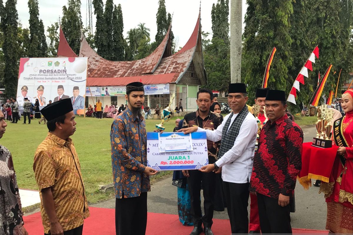 Kecamatan X Koto Singkarak raih juara umum lomba MTQ tingkat Kabupaten Solok