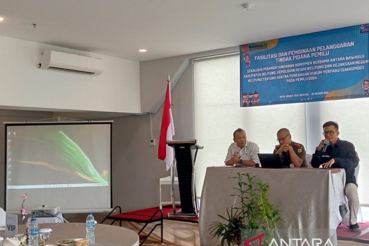 Bawaslu Belitung bentuk sentra Gakkumdu Pemilu 2024