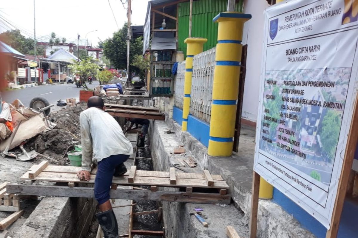 PUPR Ternate fokus perbaiki drainase antisipasi banjir