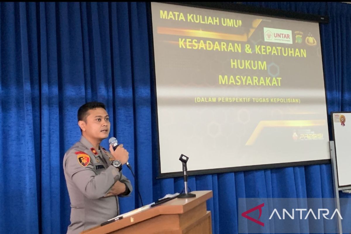 Polisi beri penyuluhan penegakan hukum ke Universitas Tarumanegara