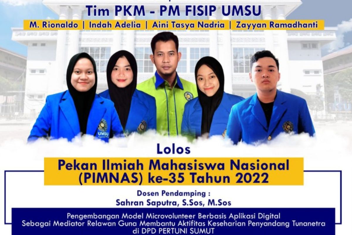 Dua judul Program Kreativitas Mahasiswa FISIP UMSU lolos Pimnas 2022