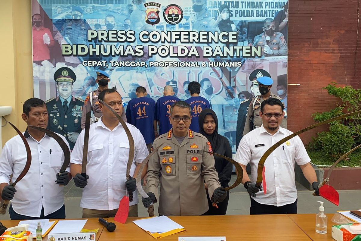 Polda Banten dan Polres tangkap 23 berandalan jalanan