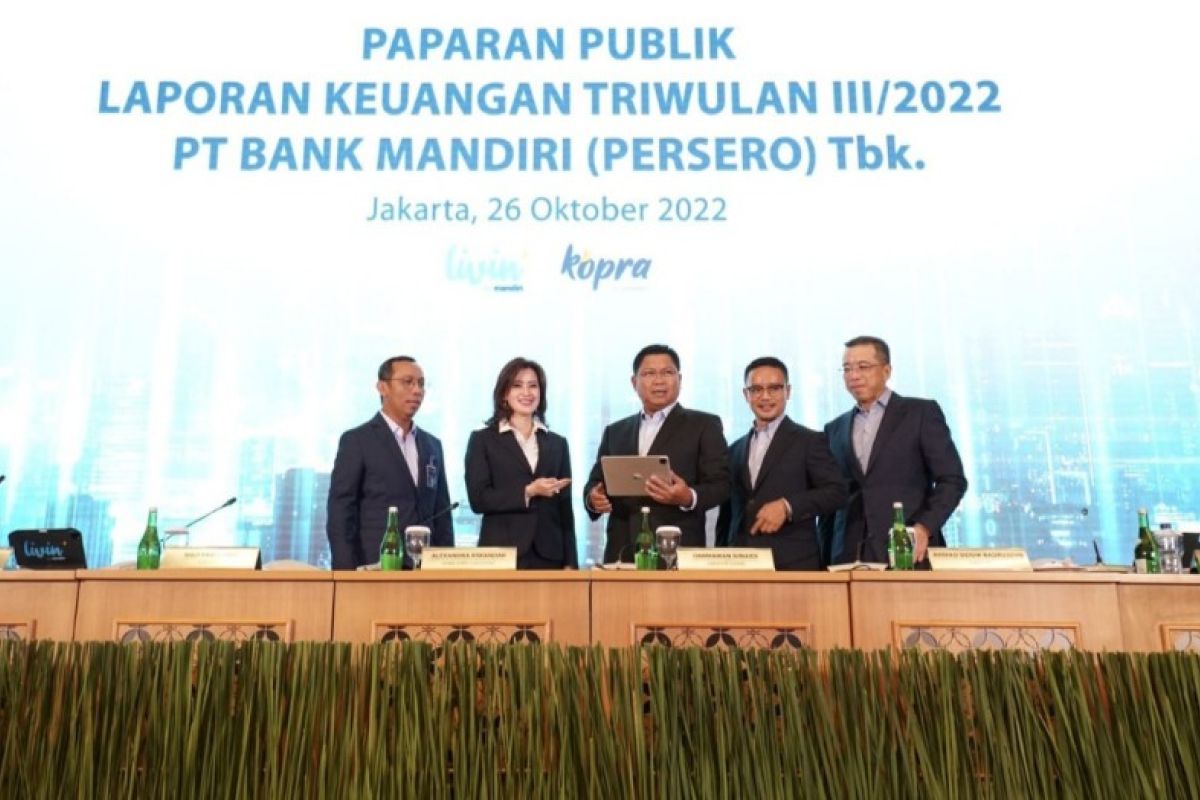 Bank Mandiri cetak laba bersih Rp30,7 triliun pada triwulan III 2022