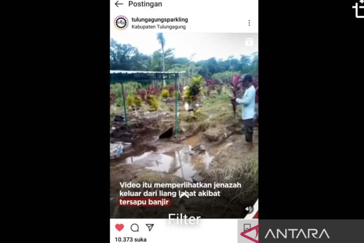 Video viral, sejumlah mayat hanyut terseret banjir di Tulungagung