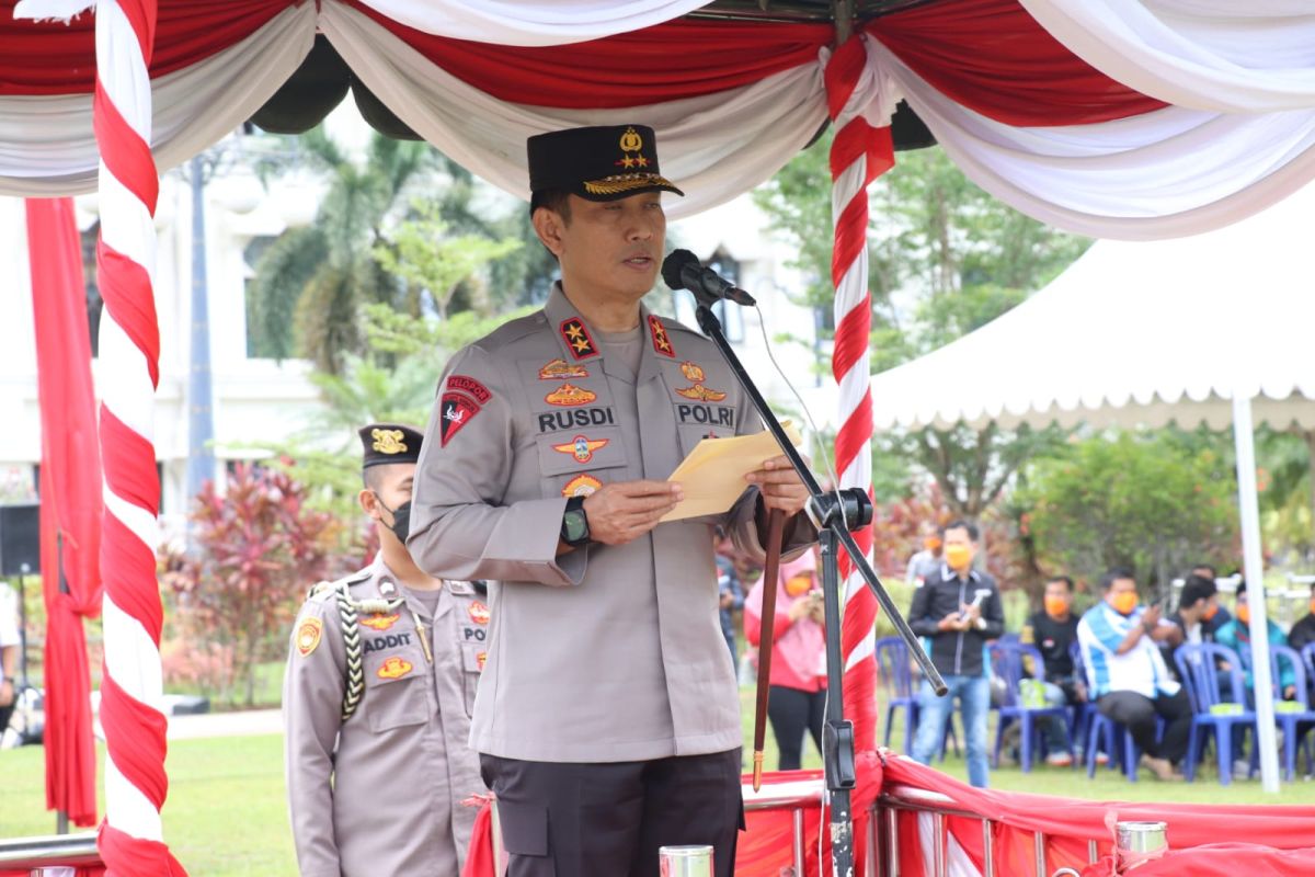 Kapolda Jambi pimpin apel aksi nyata tertib berlalu lintas