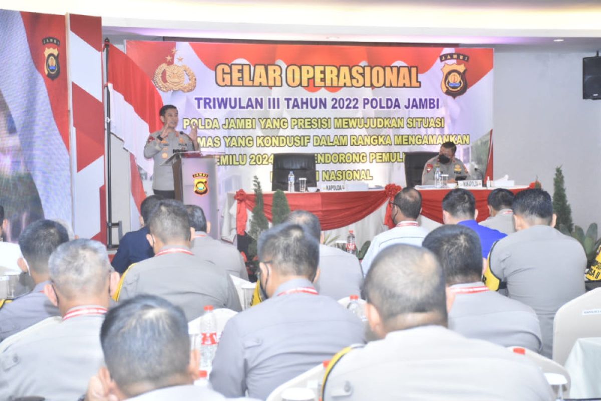 Kapolda Jambi buka kegiatan ' Gelar Operasional' triwulan tiga