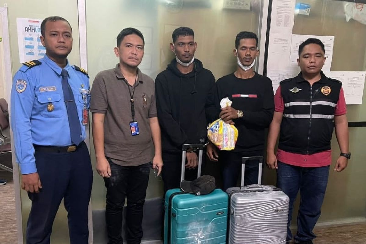 Polda Sumut tangkap dua pemuda bawa sabu di Bandara Kualanamu