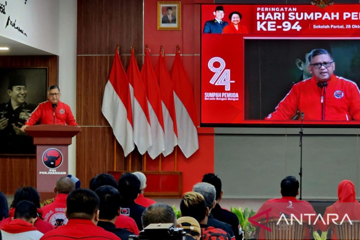 Hasto ajak kaum muda gelorakan Sumpah Pemuda hadapi Pemilu 2024