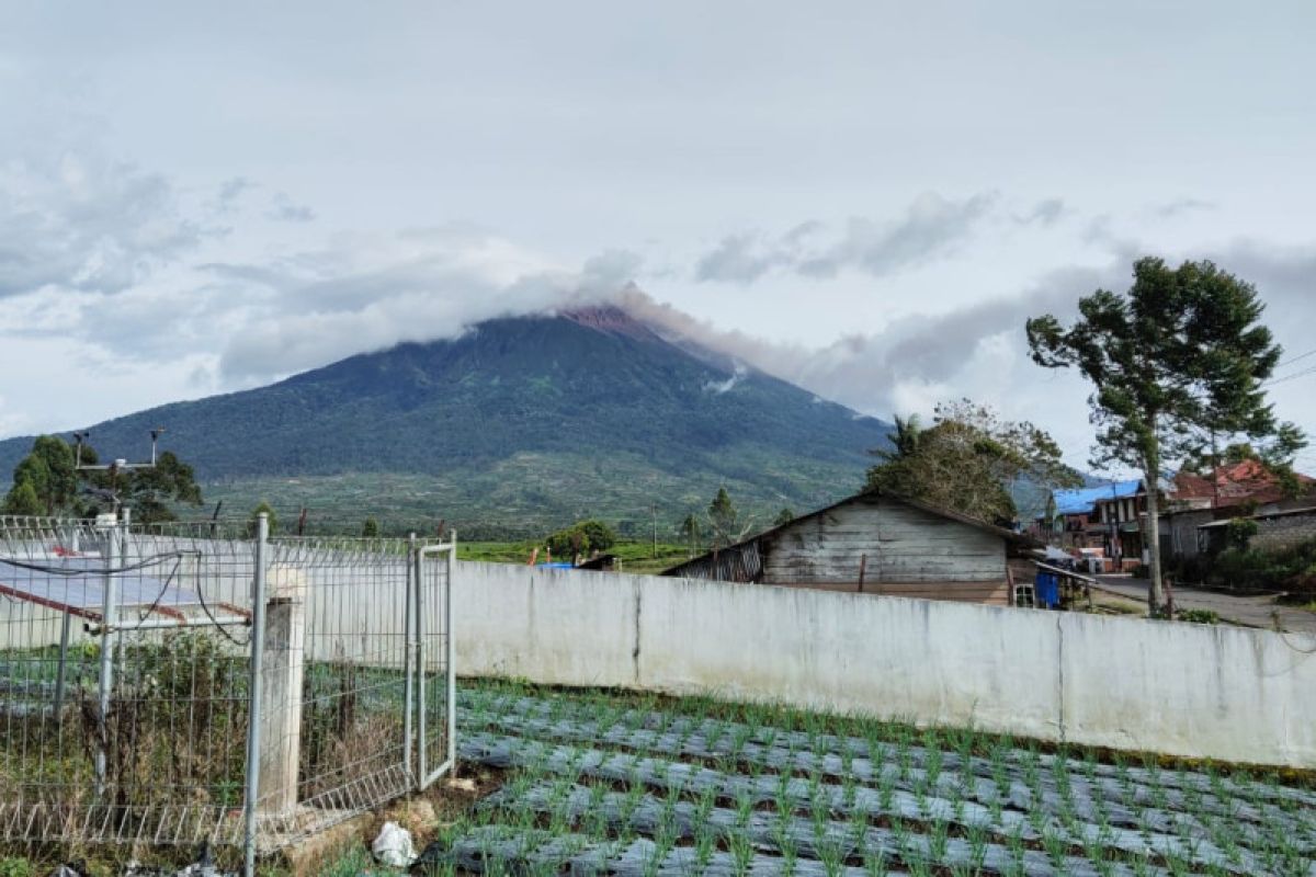 Gunung Kerinci erupsi, masyarakat Kayu Aro diwajibkan pakai masker