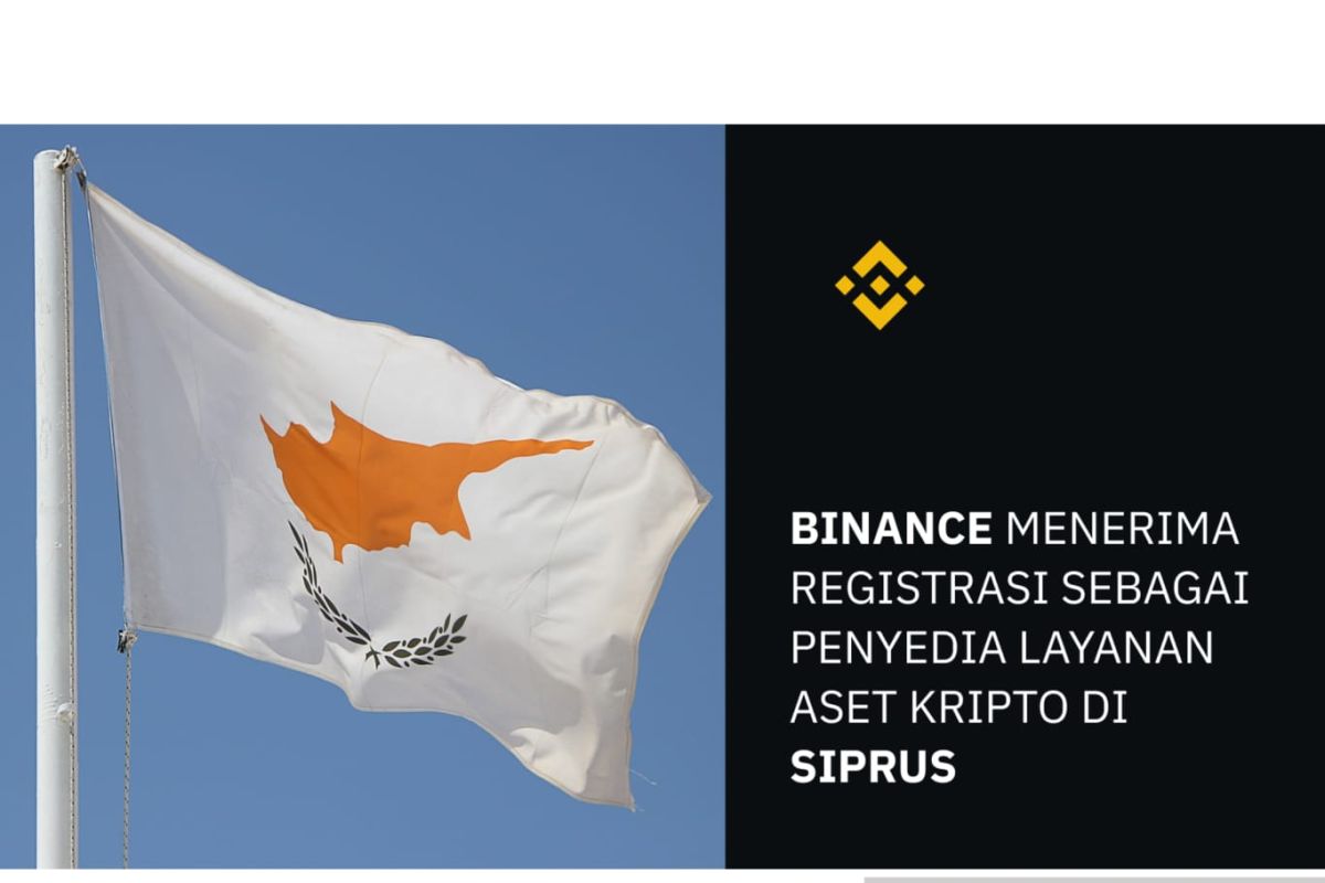 Binance terima registrasi penyedia layanan aset kripto di Siprus