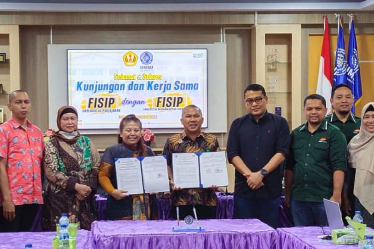 Bangun kolaborasi, FISIP UMSU dan FISIP UNPAD tanda tangan PKS