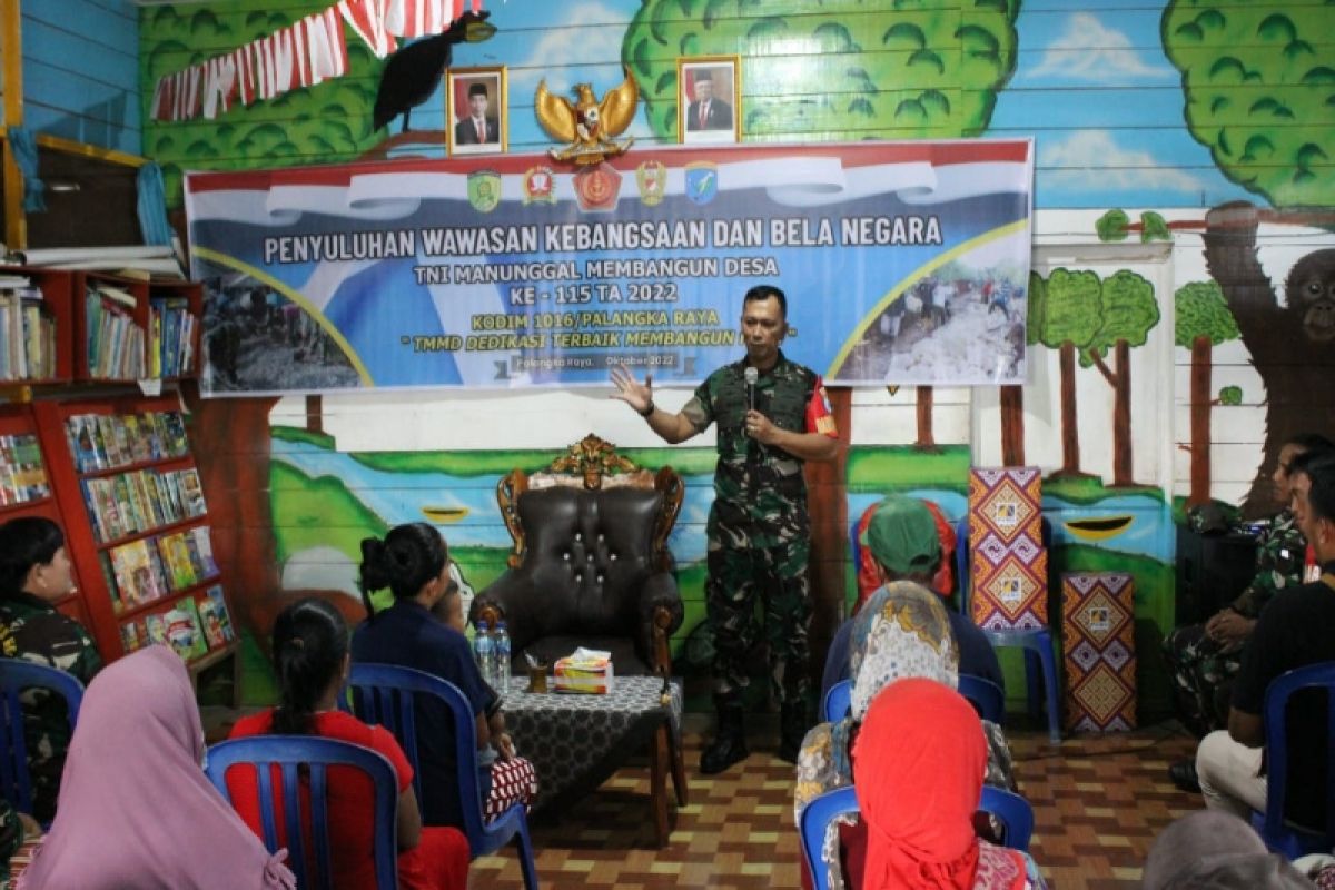 Satgas TMMD Palangka Raya gelorakan wawasan kebangsaan dan bela negara