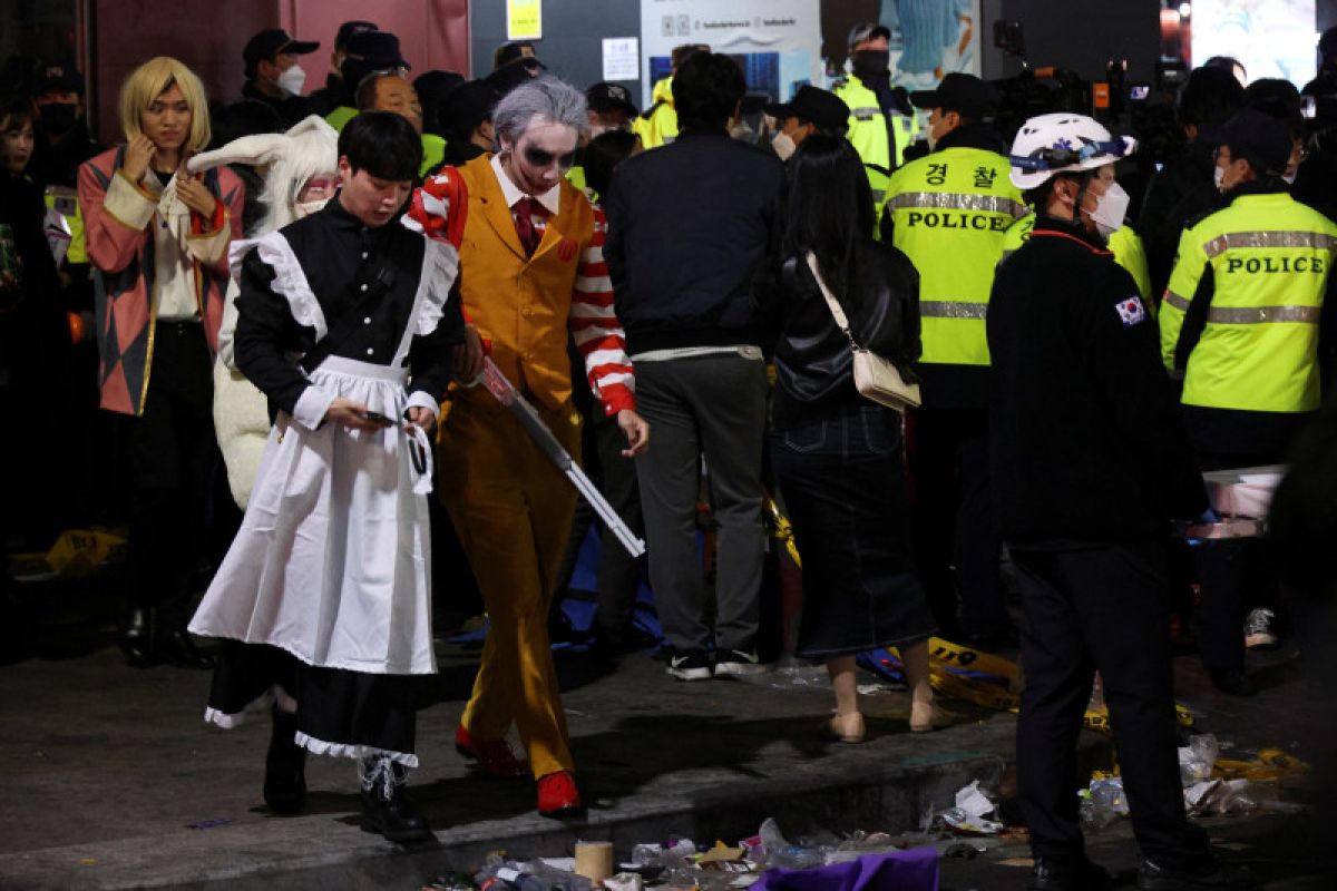 Sedikitnya 146 nyawa terenggut saat perayaan Halloween di Itaewon