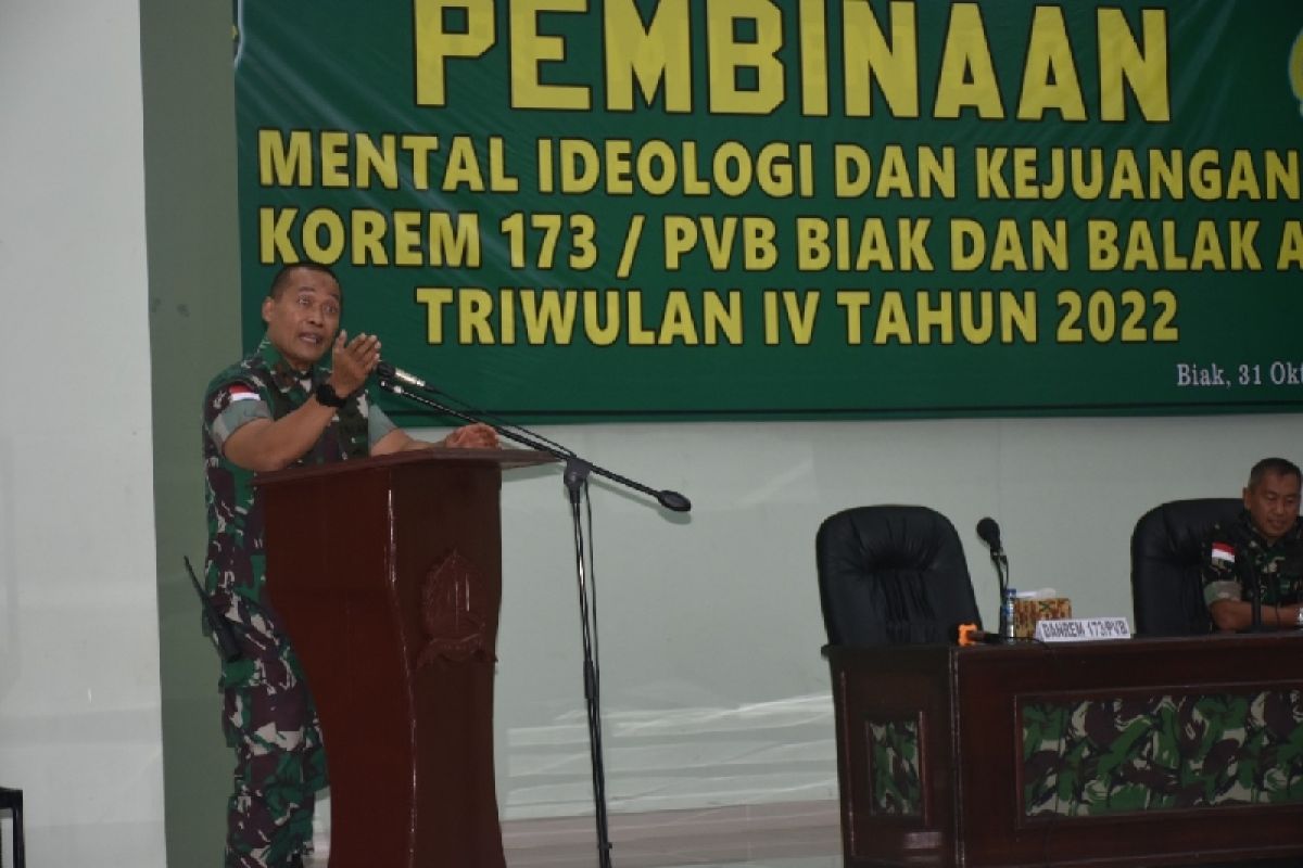 Danrem 173: Pembinaan mental prajurit mencegah pelanggaran hukum