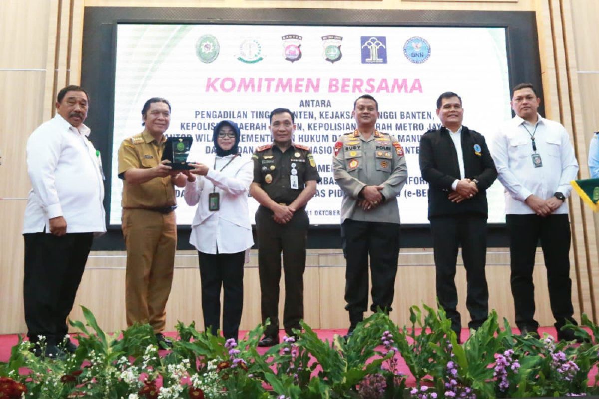 Sejumlah lembaga hukum di Banten MoU sistem peradilan terpadu berbasis TI