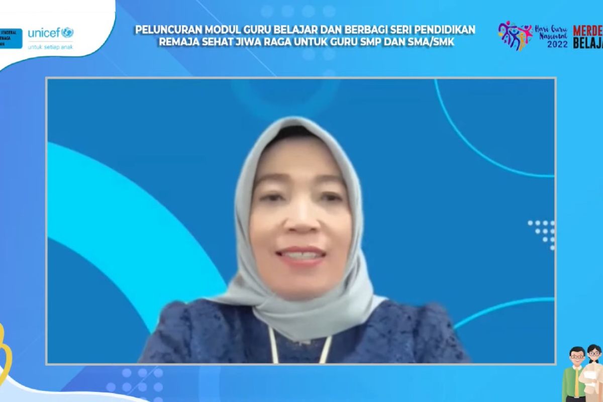 Kemendikbudristek - UNICEF luncurkan Modul Guru Belajar dan Berbagi Seri Remaja Sehat Jiwa dan Raga