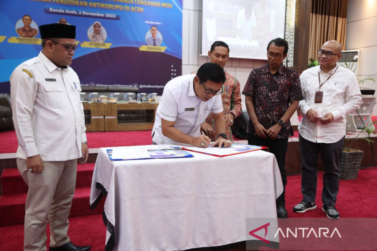 Pemprov Aceh-GeRAK-TI Indonesia MoU penguatan pendidikan antikorupsi