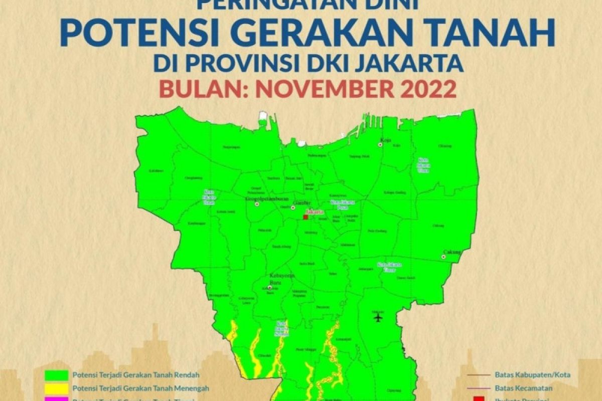 BPBD DKI petakan 11 wilayah berpotensi tanah gerak