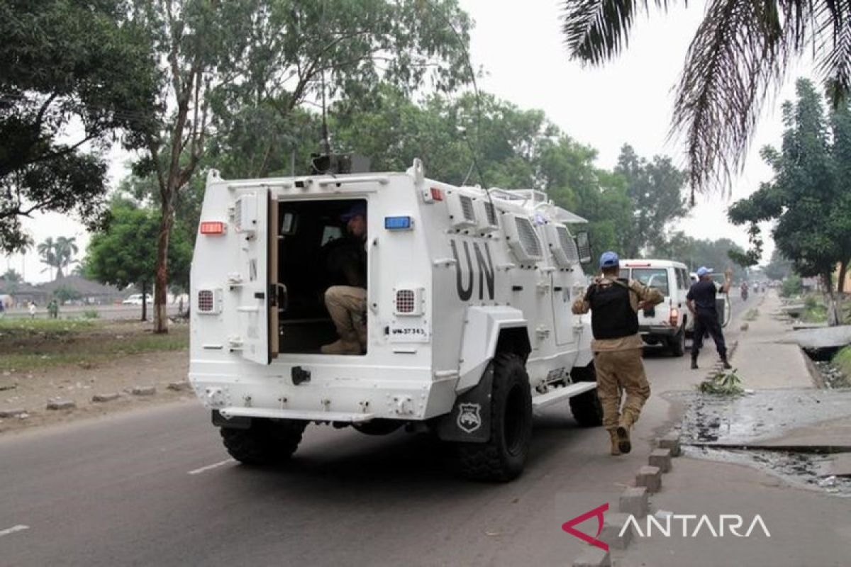 Konvoi penjaga perdamaian PBB di Kongo timur diserang warga sipil