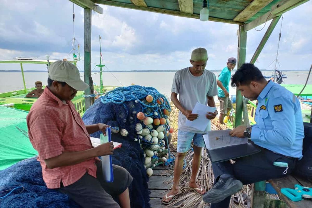 Puluhan kapal nelayan di Tanjung Harapan Kabupaten Paser ditertibkan