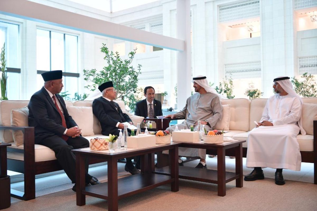 Wapres Ma'ruf Amin lakukan pertemuan bilateral dengan Presiden UAE