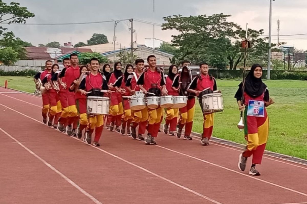 Medan juara umum drum band Porprov Sumut2022