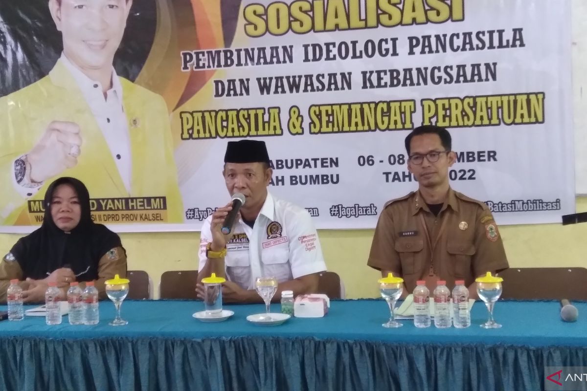 Tanamkan Ideologi Pancasila dan Wasbang di SMAN 1 Kusan Hilir Kalsel