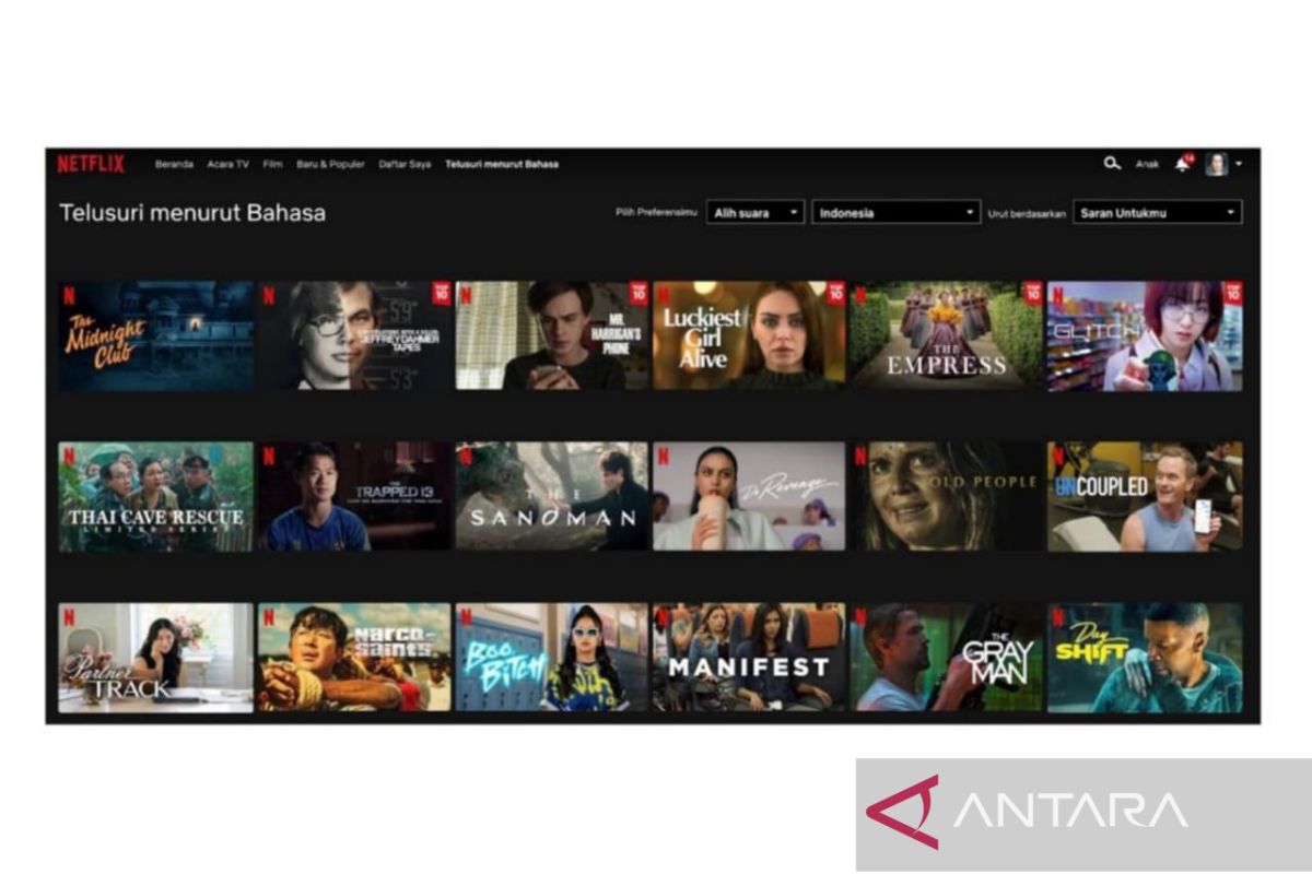 Netflix hadirkan fitur penelusuran tayangan dalam ragam bahasa