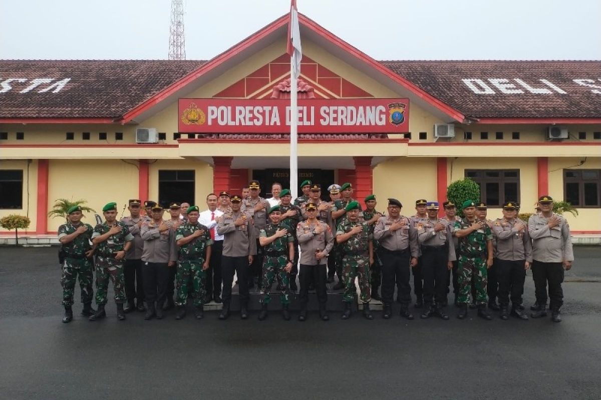 Tingkatkan sinergitas TNI-Polri, Dandim beranjangsana ke Polresta Deliserdang