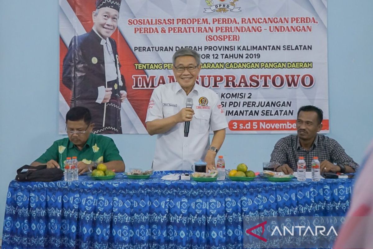 Ketua Komisi II DPRD Kalsel gencar edukasi masyarakat pentingnya cadangan pangan